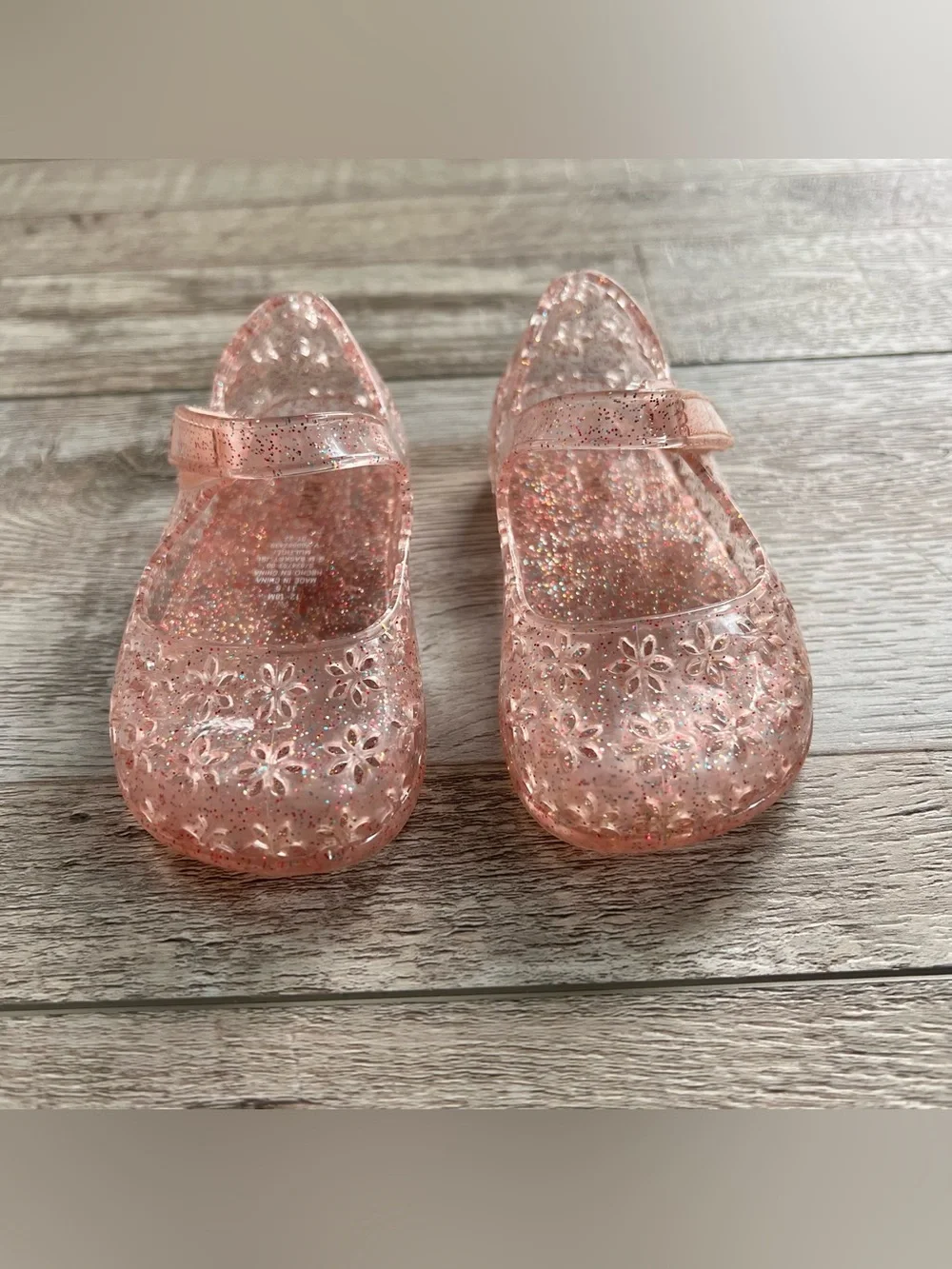 Old Navy Girls Baby Flower Jelly Shoes Size 12-18 Months